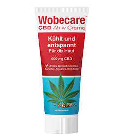 Wobecare® CBD Aktiv Creme für die Haut.