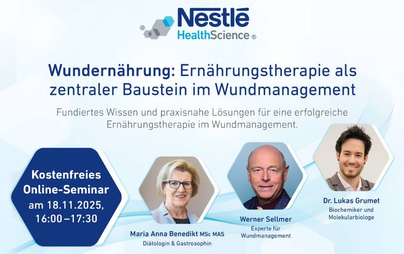 18. November - Webinar: Ernährungstherapie als zentraler Baustein im Wundmanage…