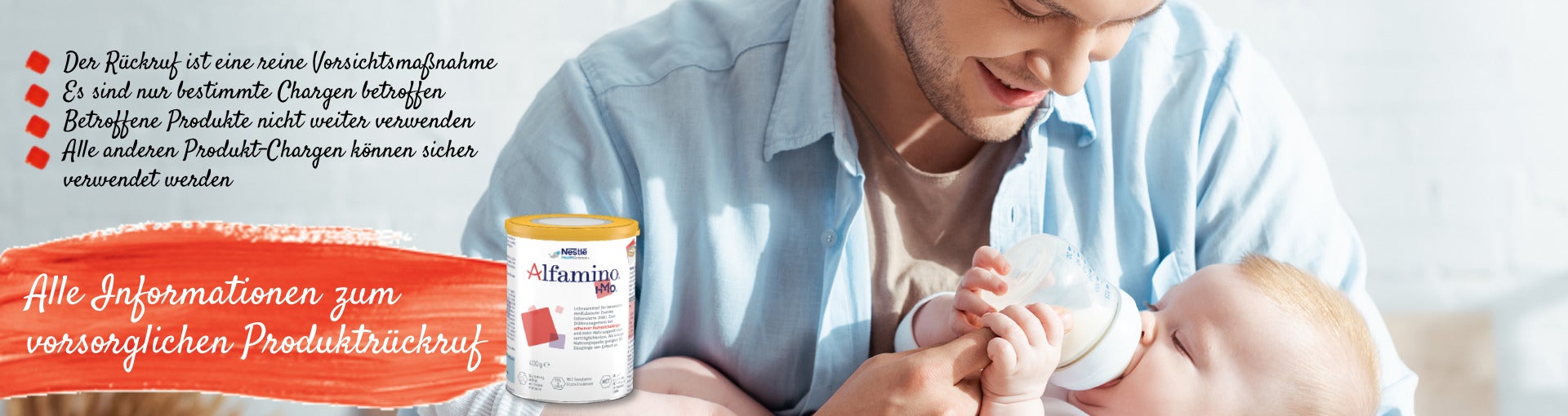 Alle Informationen vorsorglicher Alfamino Produktrückruf