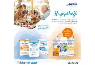Werbegrafik für Nestlé Resource und ThickenUp Produkte.