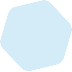 blaues Hexagon
