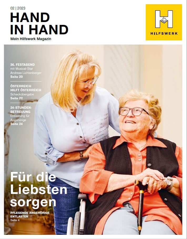 Pflegende Angehörige entlasten im Hilfswerk Magazin