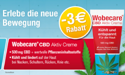 Wobecare® CBD Aktiv Creme: 3€ Rabatt-Aktion 