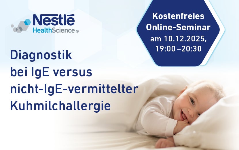 Kostenfreies Webinar: Diagnostik bei Kuhmilchallergie 