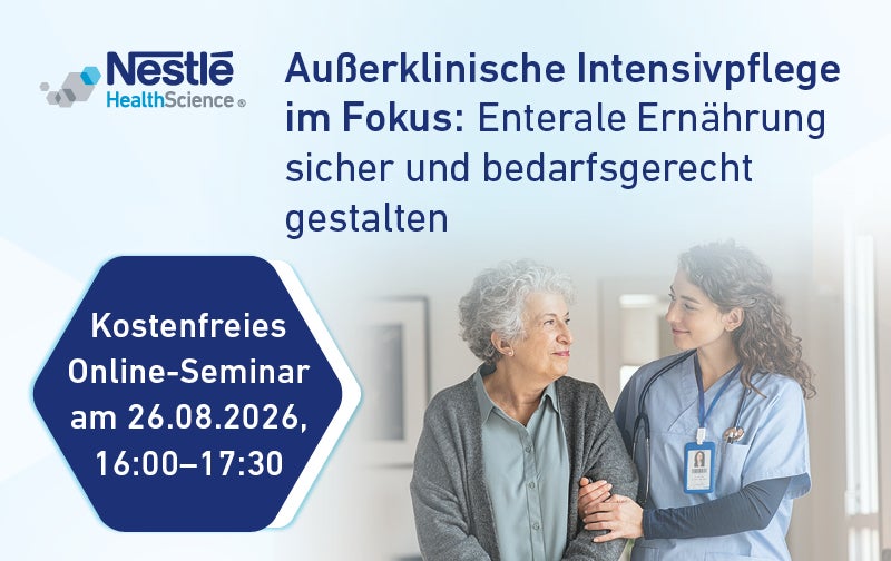 Außerklinische Intensivpflege im Fokus: Enterale Ernährung sicher und bedarfsge…