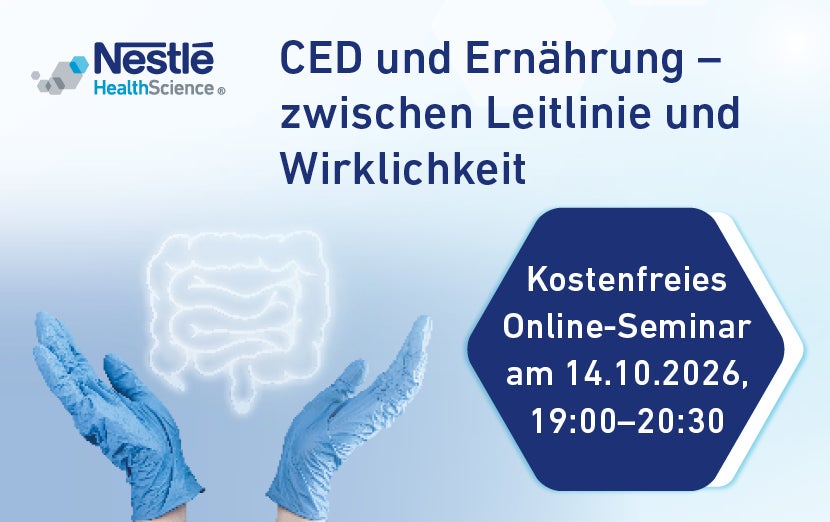  Exklusives Webinar: CED und Ernährung – zwischen Leitlinie und Wirklichkeit