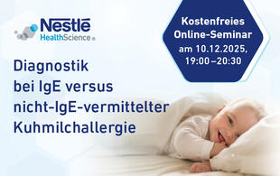 Kostenfreies Webinar: Leitliniengerechte Ernährungstherapie bei Kuhmilchallergie