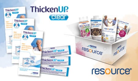 Resource und ThickenUP Produkte mit Musterbox.