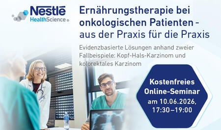 Webinar: Ernährungstherapie bei onkologischen Patienten