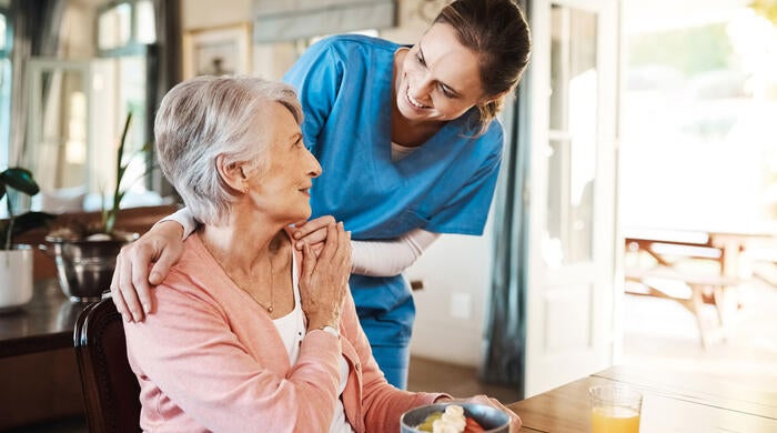 old woman and daughter