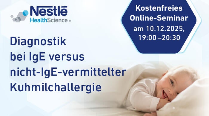 Kostenfreies Webinar: Leitliniengerechte Ernährungstherapie bei Kuhmilchallergie