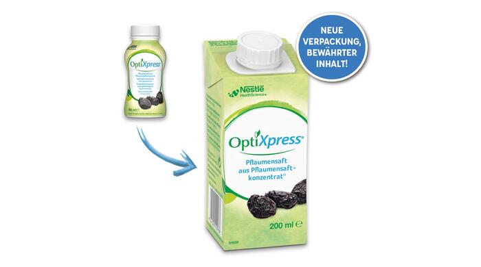 OptiXpress® im neuen Verpackungsdesign